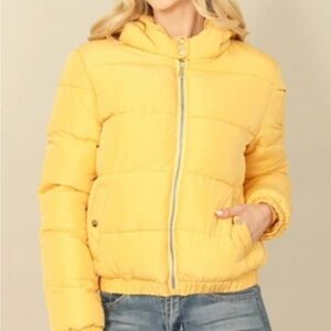 Sunny Yellow Women's Puffer Jacket